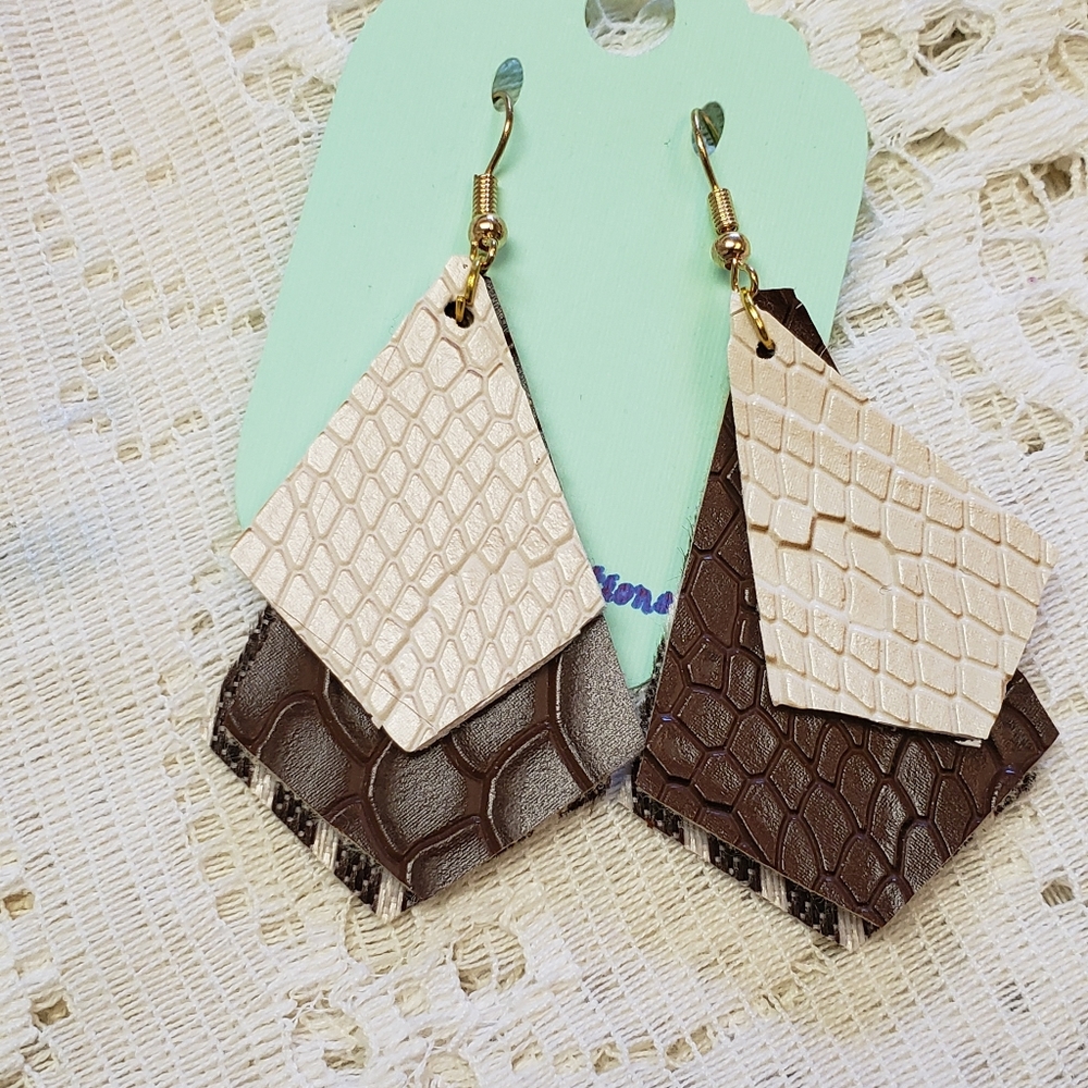 Faux Leather Earrings